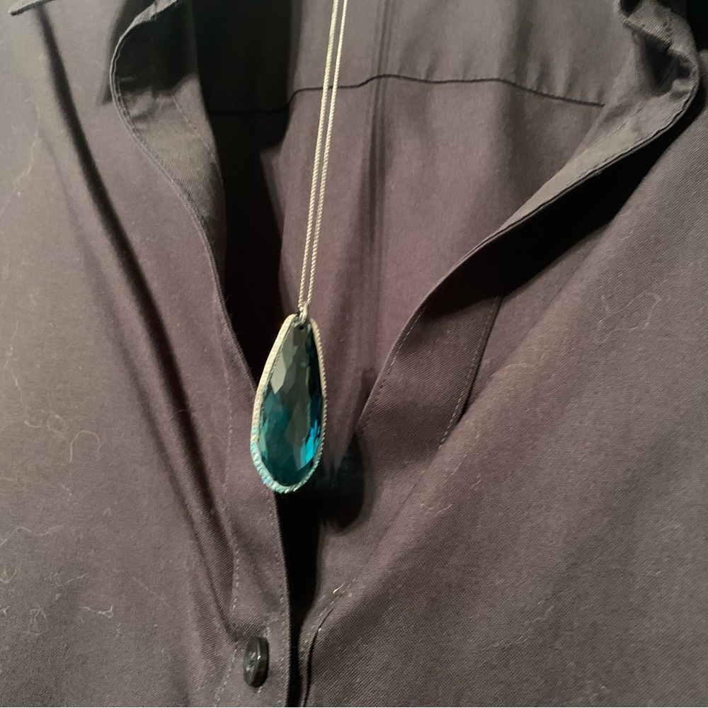 Swarovski blue/green teardrop necklace